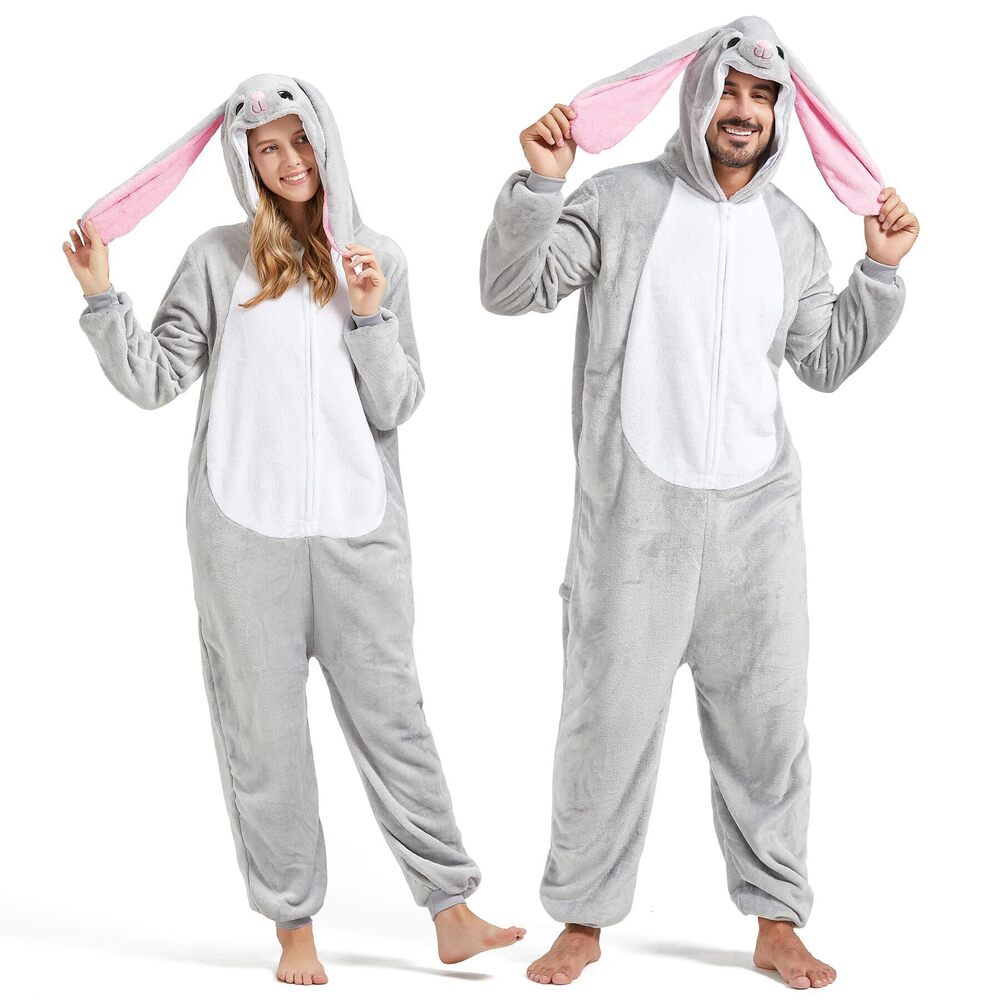 4982 Animal Onesie Adult - Bunny Halloween Costumes Couples Halloween
